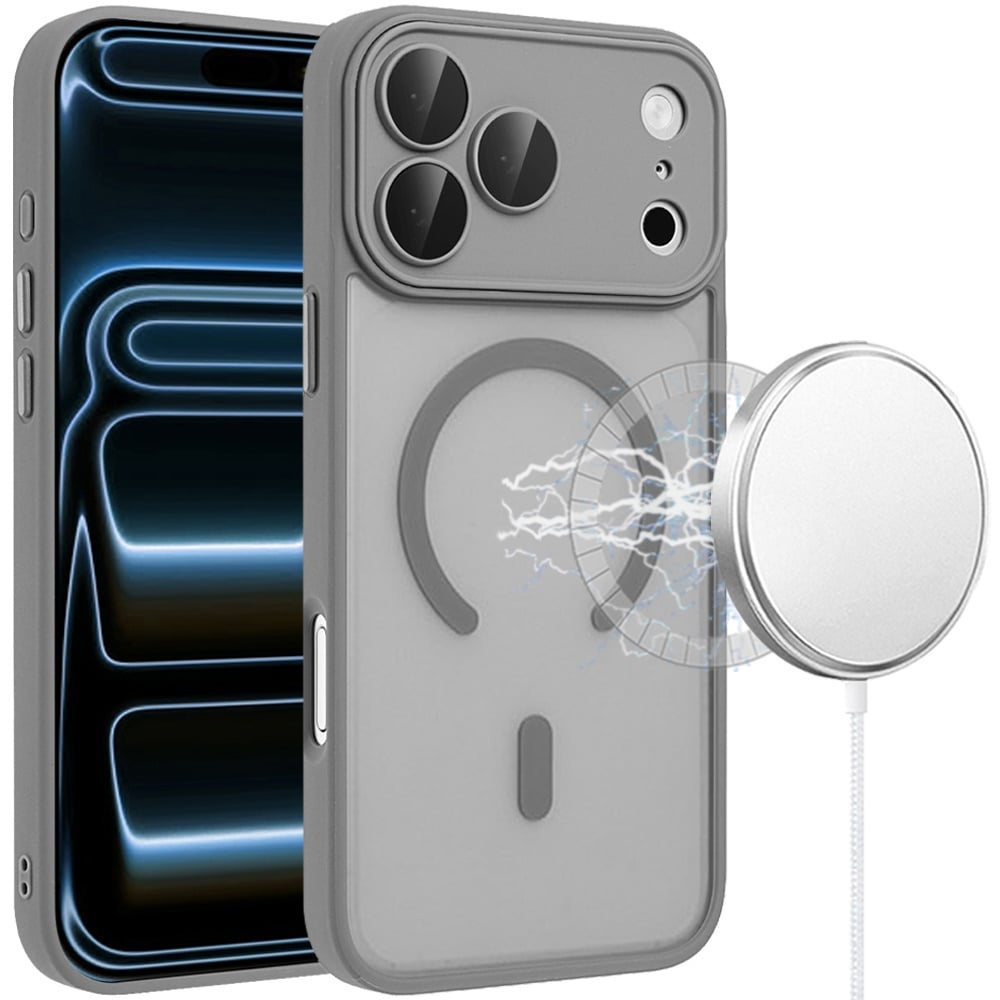 For Apple iPhone 18 Pro Max Matte Frosted Magnetic Hybrid Case with Covered Camera Protection