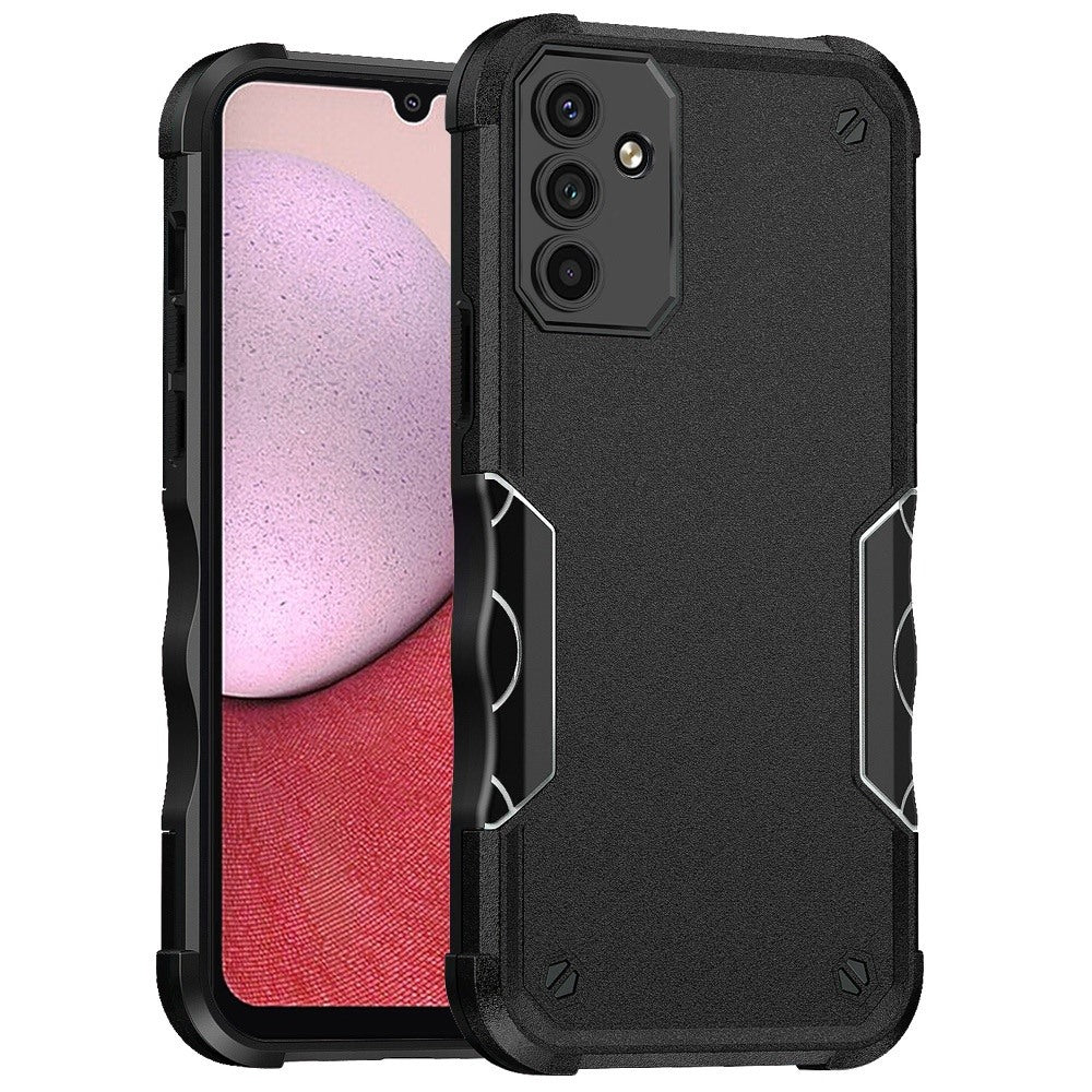 For Samsung A14 5G Exquisite Tough Shockproof Hybrid Case Cover - Black Samsung A14 5G Black