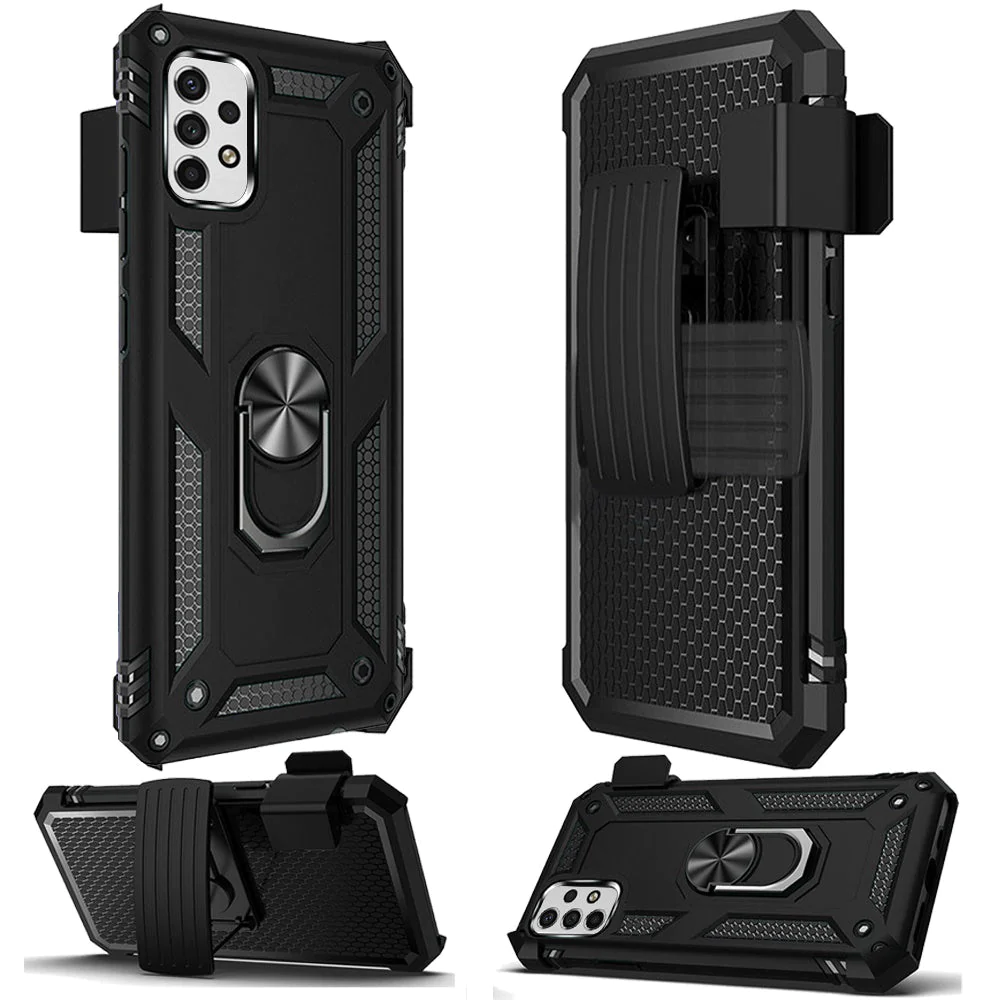 For Samsung A23 5G Holster Magnetic Ringstand Clip Cover Case - Black Samsung Galaxy A23 5G Black