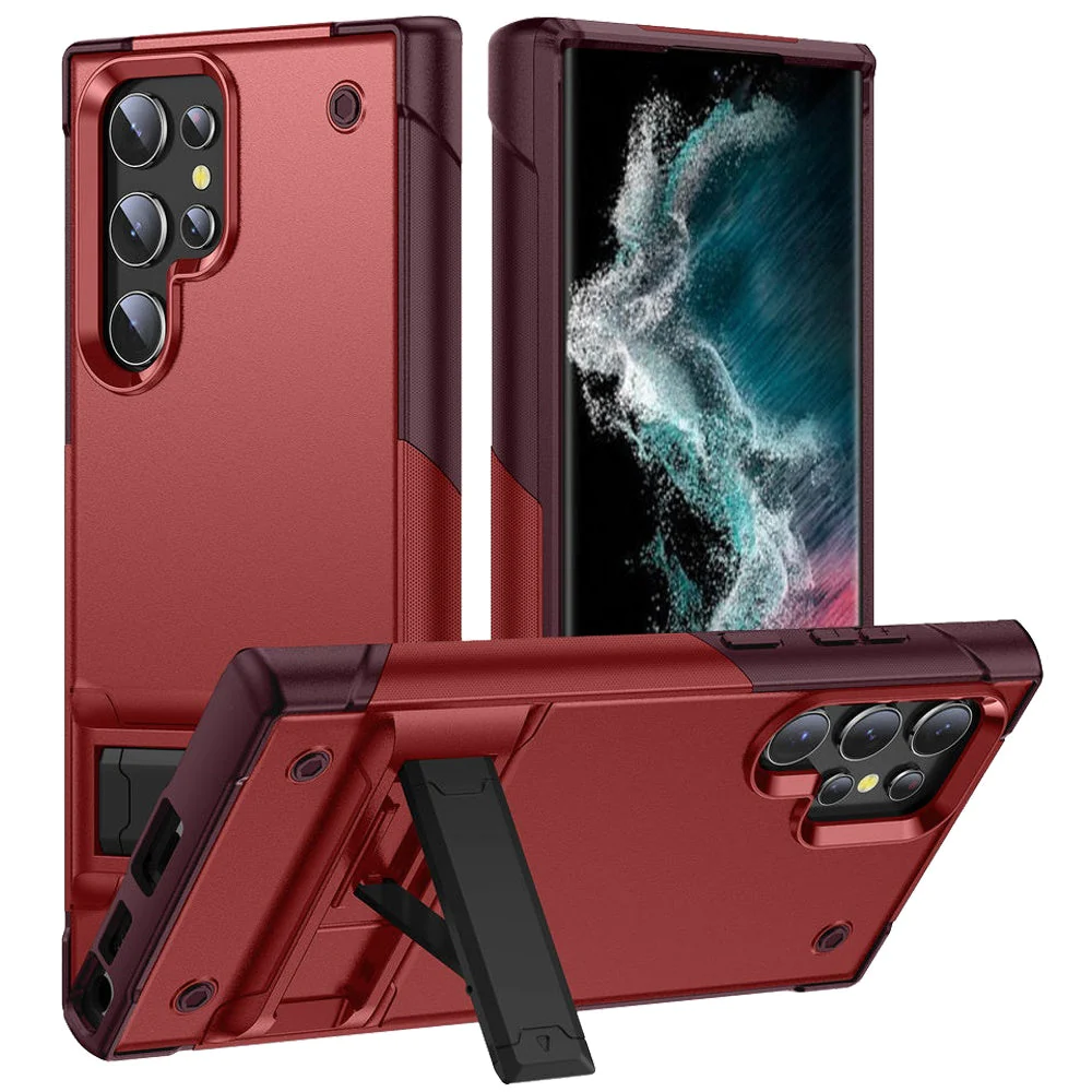 For Samsung S23 Plus Thunder Kickstand Hybrid Case Cover - Red Samsung Galaxy s23 Plus Red