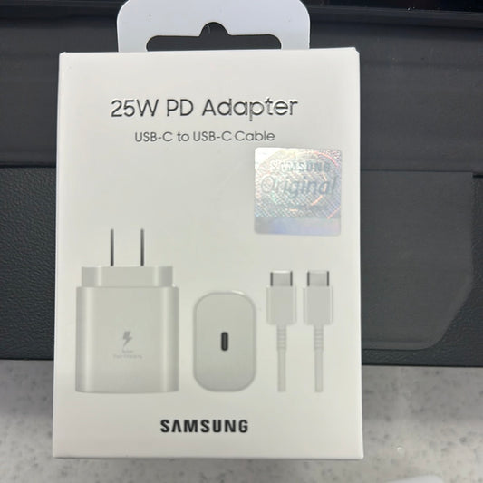SAMSUNG HOME CHARGER TYPE C 25W COMBO WHITE