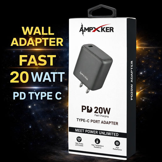 [WALL CHARGER] (PD-TypeC BLACK) - UL - (LANE A7 ITEM 12)