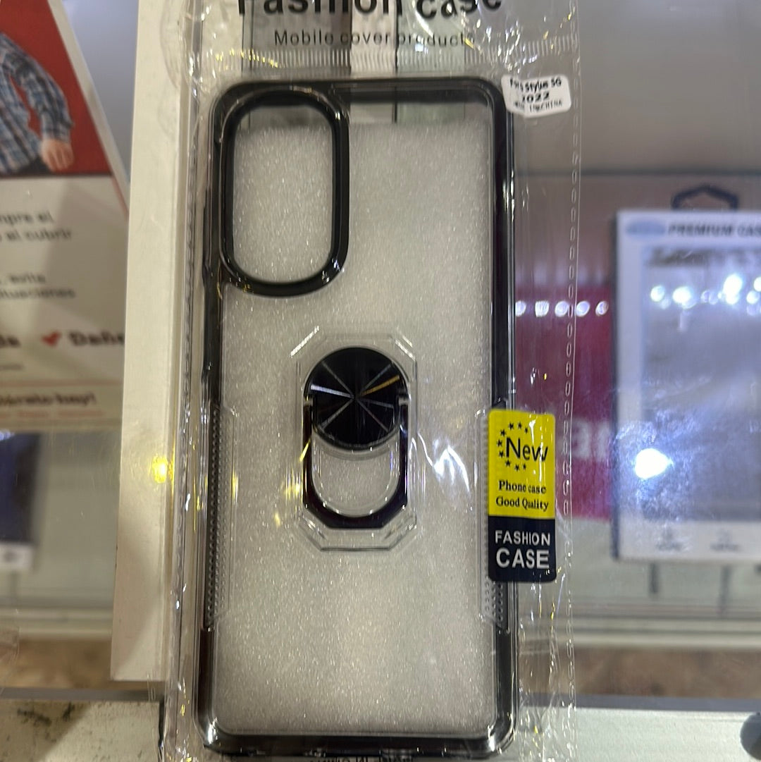 CASE G STYLUS 5G 2022 CLEAR/BLACK WITH RING