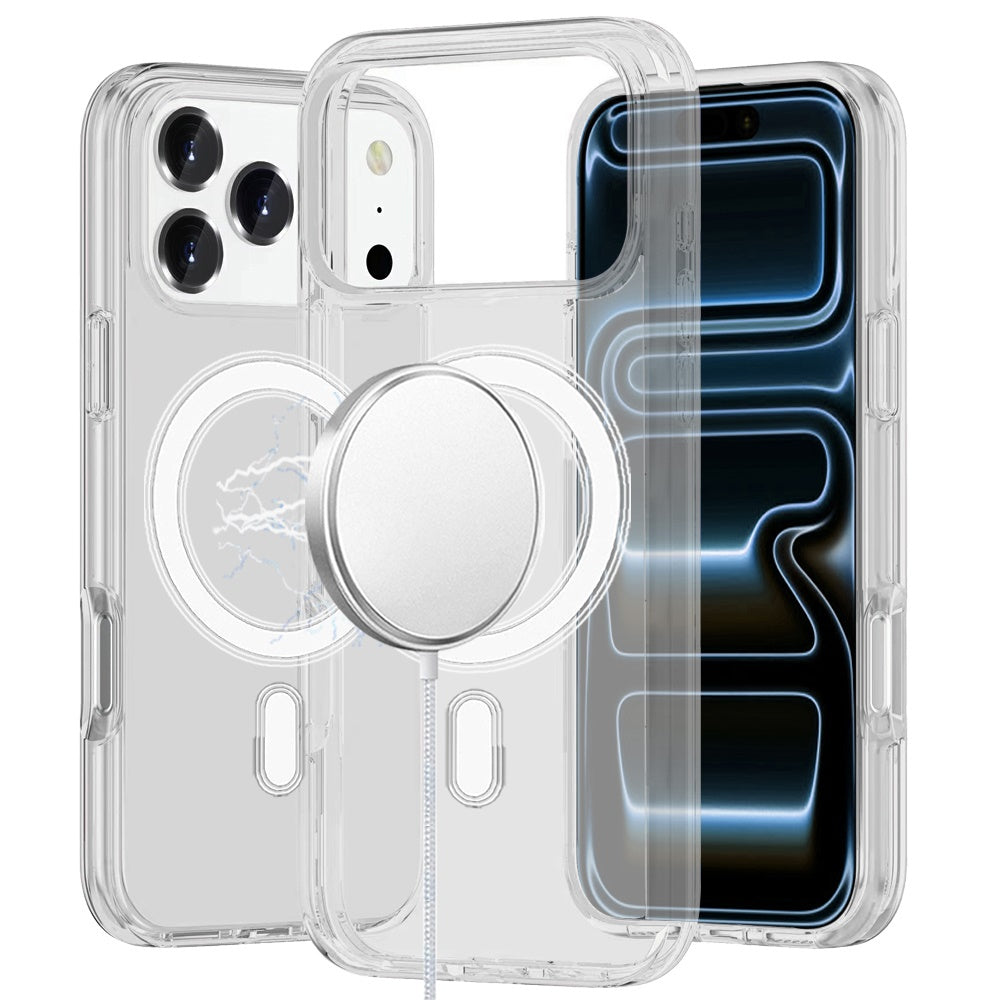For Apple iPhone 18 Pro Max Sturdy Ultra [Magnetic Circle] Thick 3mm Transparent Hybrid