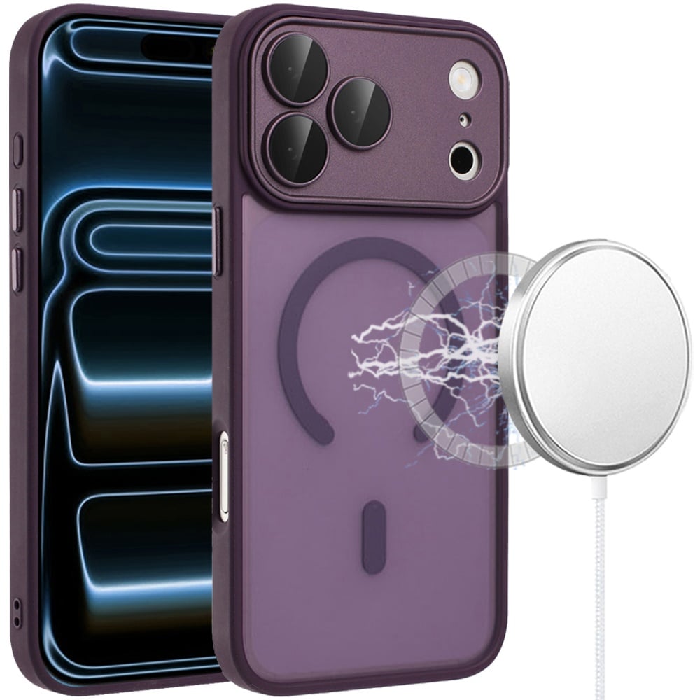 For Apple iPhone 18 Pro Max Matte Frosted Magnetic Hybrid Case with Covered Camera Protection