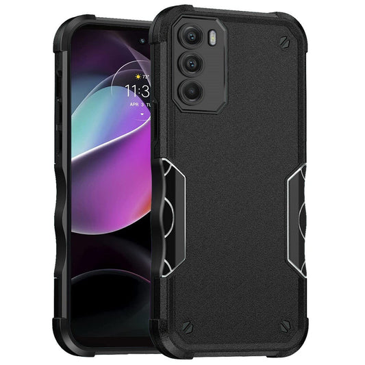 For Moto G 5G 2022 Exquisite Tough Shockproof Hybrid Case Cover - Black Moto G 5G 2022 Black