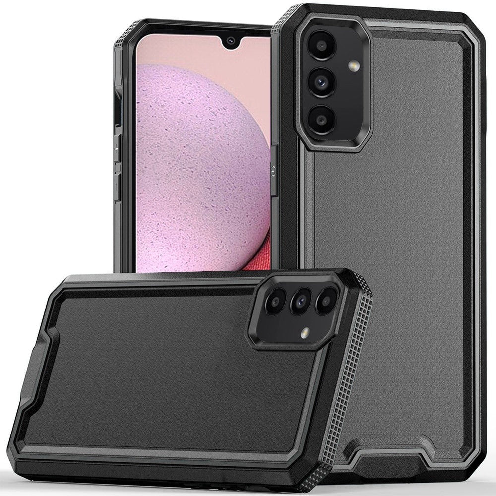 For Samsung A14 5G Rank Tough Strong Modern Fused Hybrid Case Cover - Black Samsung A14 5G Black
