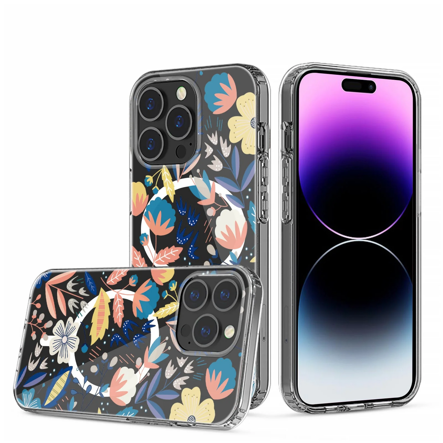 For Apple iPhone 14 PRO MAX 6.7 Magsafe Thick Hybrid Design Cover Case - D Apple iPhone 14 Pro Max D