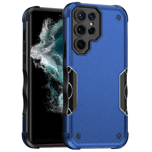 For Samsung S23 Ultra Exquisite Tough Shockproof Hybrid Case Cover - Blue Samsung Galaxy s23 Ultra Blue