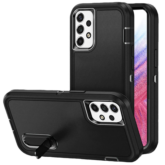 For Samsung A53 5G PEAK 3in1 Toughest Hybrid with Stand Cover Case - Black/Black Samsung A53 5G Black / Black