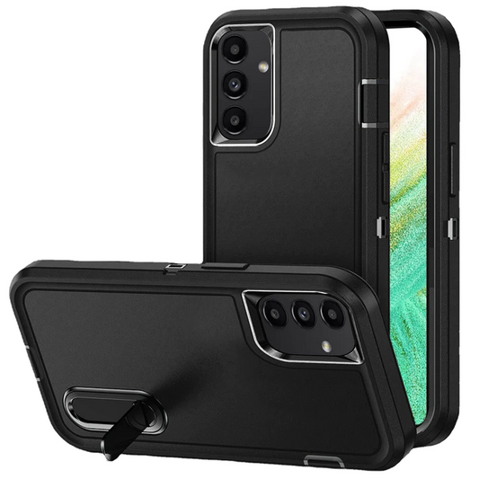For Samsung A54 PEAK 3in1 Toughest Hybrid with Stand Cover Case - Black/Black Samsung Galaxy A54 5G Black / Black