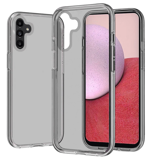 For Samsung A14 5G Sturdy Ultra Thick 3mm Transparent Hybrid Case Cover - Smoke Samsung A14 5G Smoke