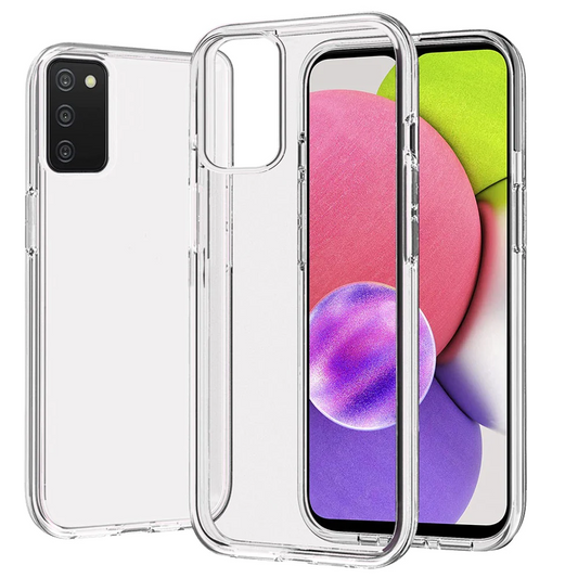 For Samsung Galaxy A03s 2022 Sturdy Ultra Thick 3mm Transparent Hybrid Case Cover - Clear Samsung Galaxy A03s Clear