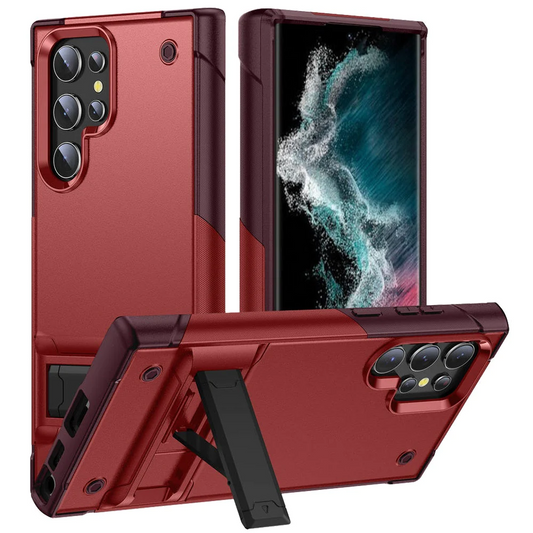 For Samsung S23 Plus Thunder Kickstand Hybrid Case Cover - Red Samsung Galaxy s23 Plus Red
